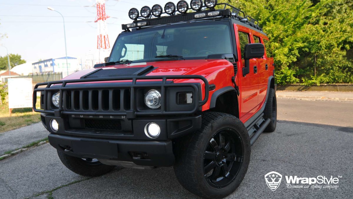 Hummer H2 - Red Gloss wrap - cover