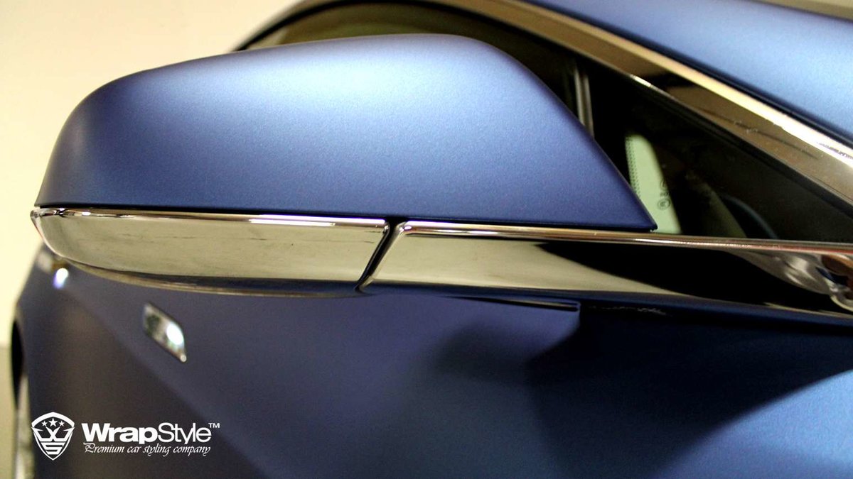 Tesla Model S - Blue Matt wrap - cover