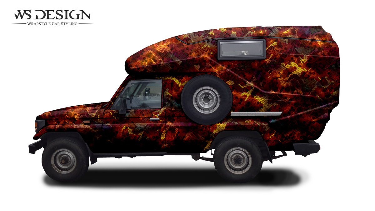 Toyota Land Cruiser - Hexacamo Magma Dragon design - cover