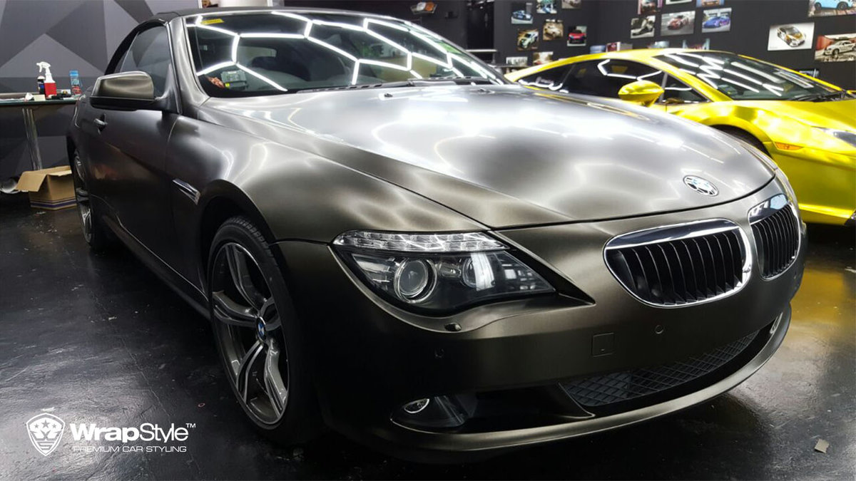 BMW 640i - Gold Dusk Black Satin wrap - cover