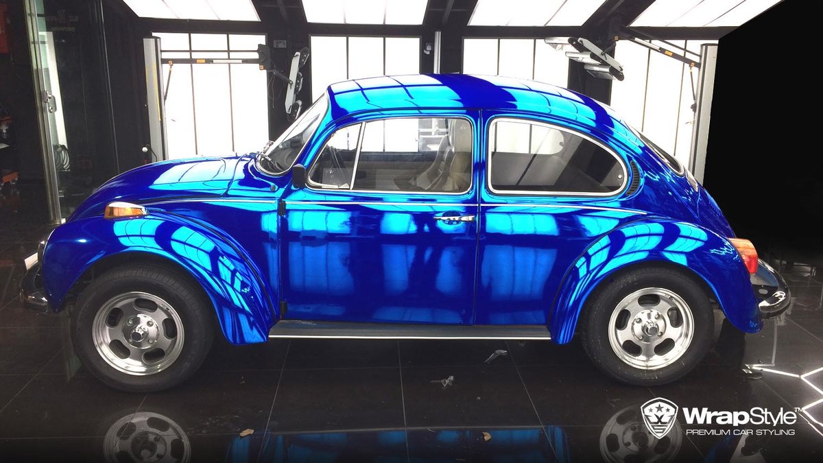 Volkswagen Beetle - Blue Chrome wrap - img 2