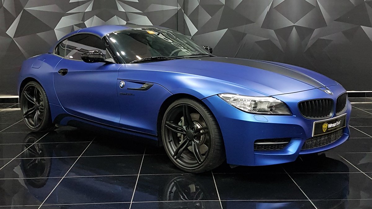 BMW Z4 - Blue Satin wrap - cover