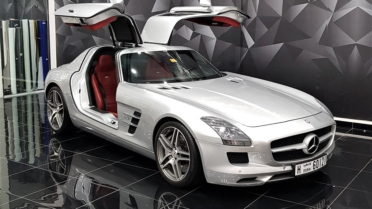 Mercedes SLS AMG GT - Silver Gloss wrap - cover