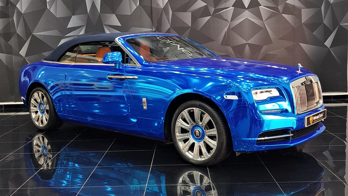 Rolls-Royce Dawn - Blue Chrome wrap - cover