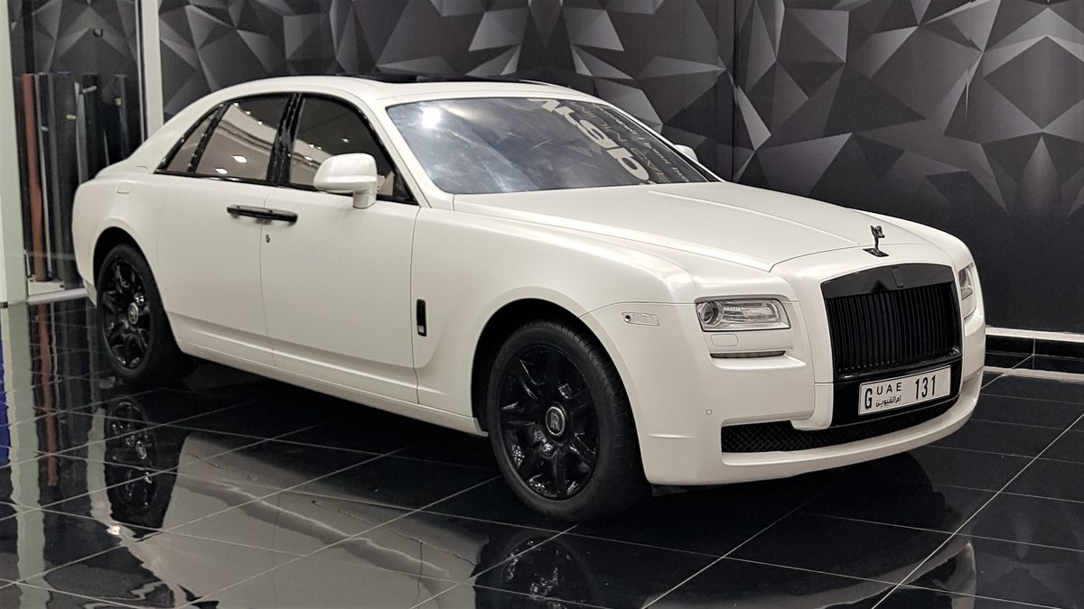 Rolls-Royce Ghost - White Satin wrap - cover