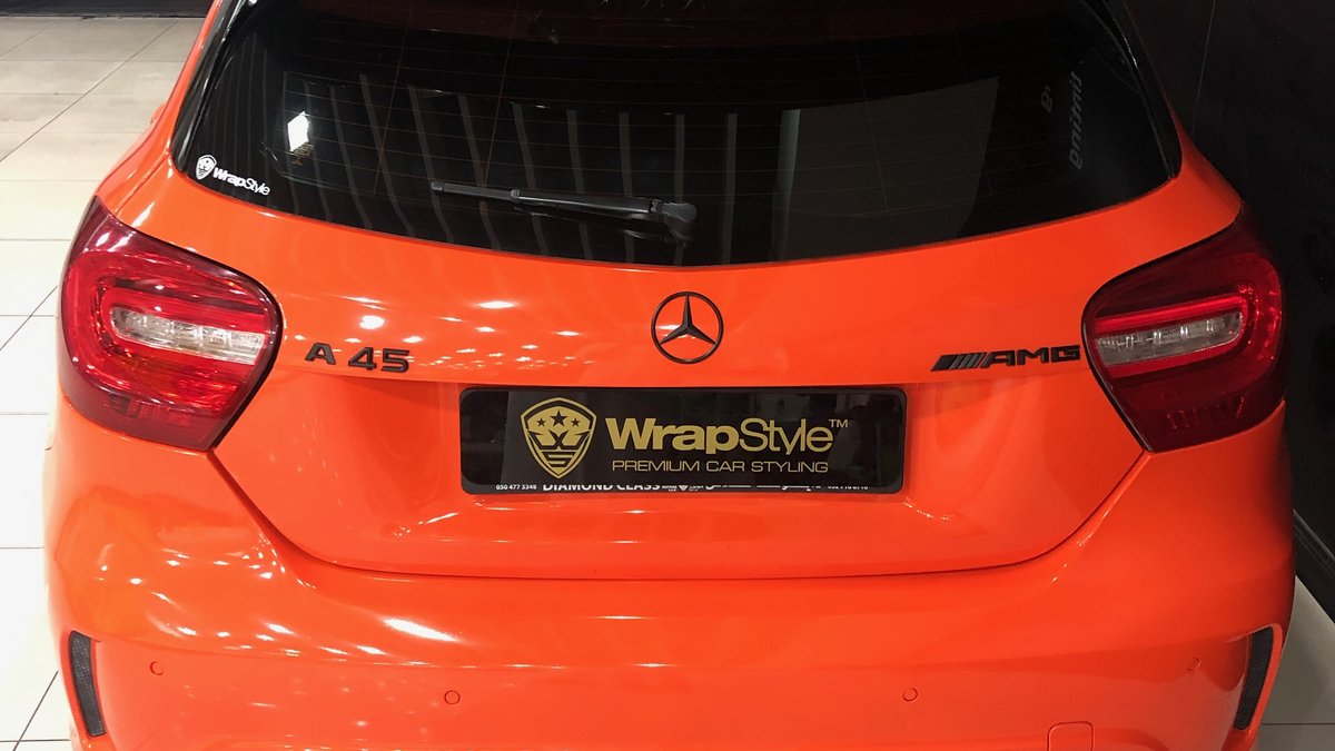 Mercedes A45 AMG - Orange Gloss wrap - img 3
