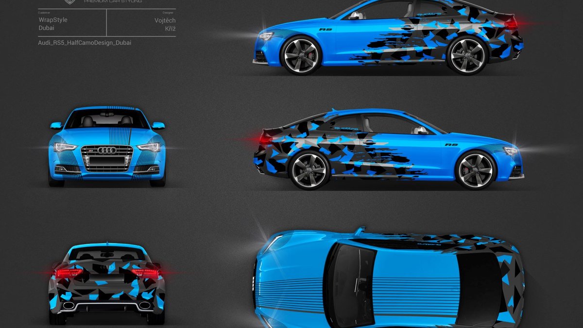 Audi S5 - HalfCamo design - cover