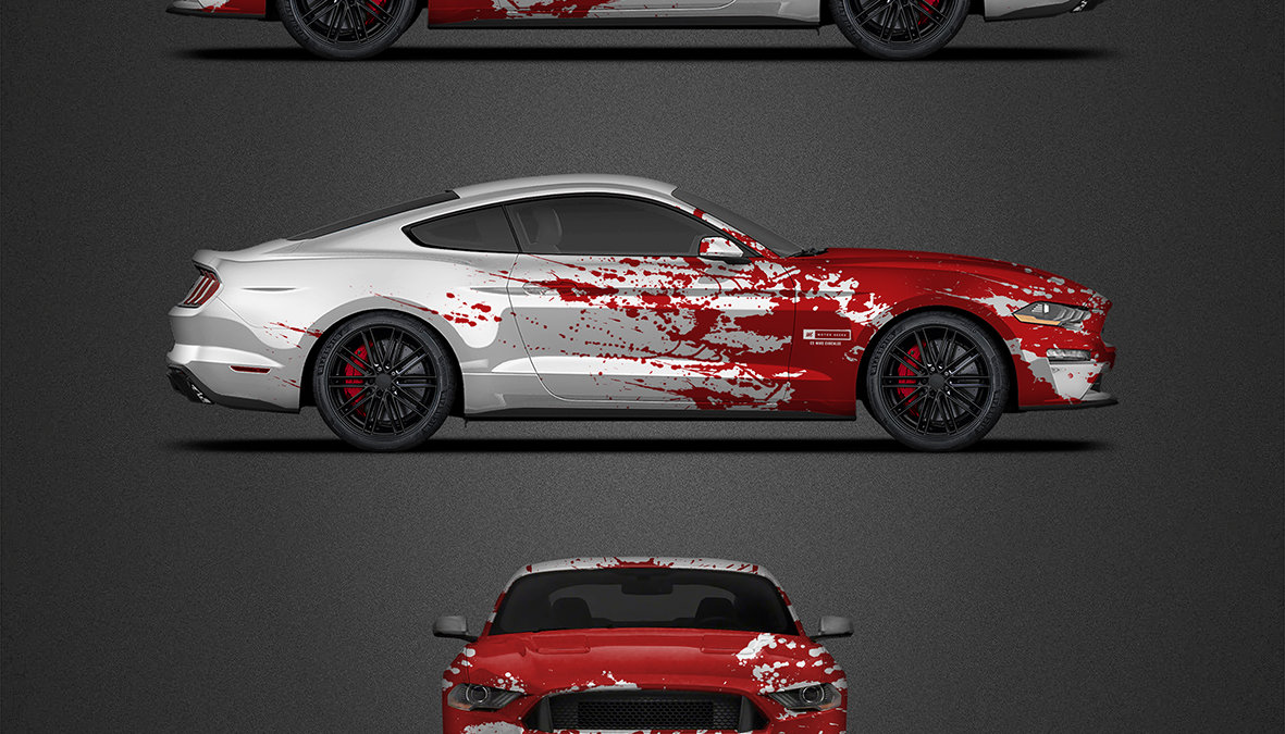 Ford Mustang - Blood Splat design - cover