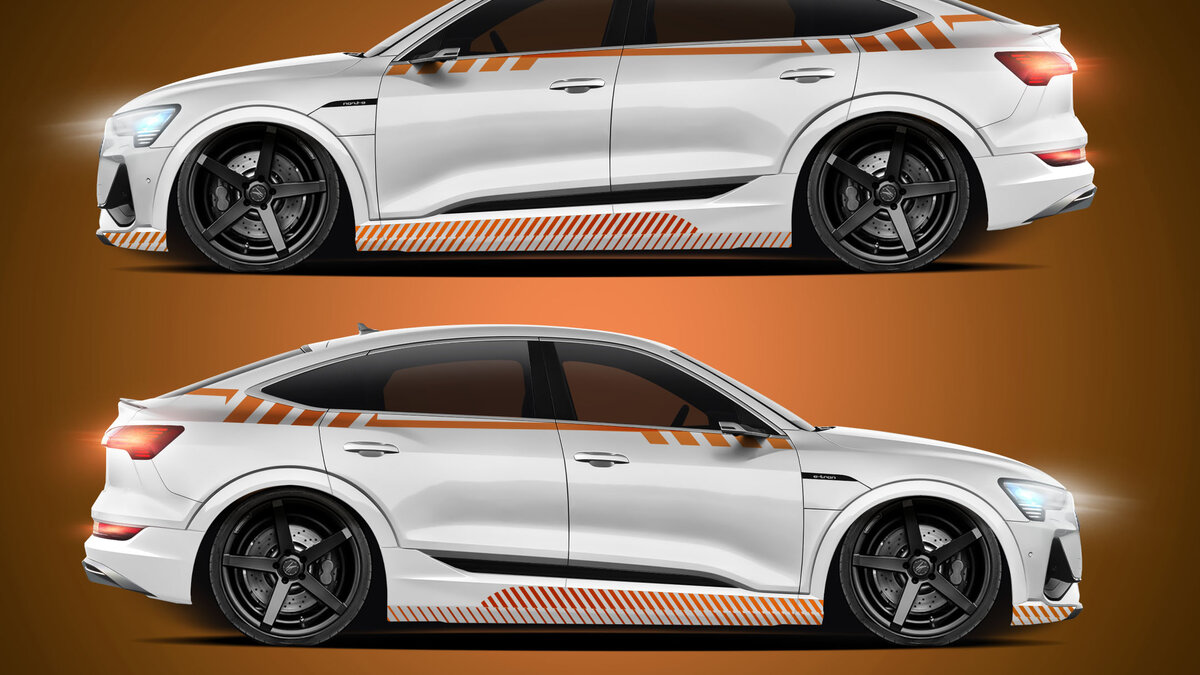 Audi e-tron - Orange Stripes Design - img 1
