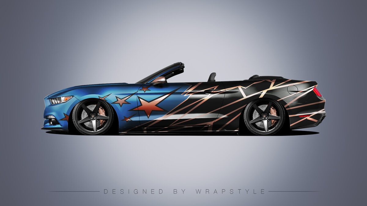 Ford Mustang Cabrio - Stars Design - cover