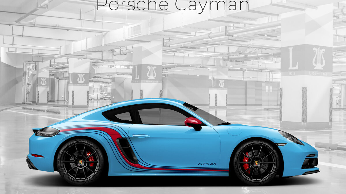 Porsche Cayman - Martini Stripes Design - img 1