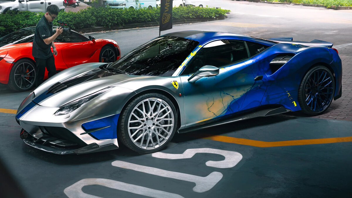 Ferrari 488 GTB - Misha Design Chrom Wrap - cover