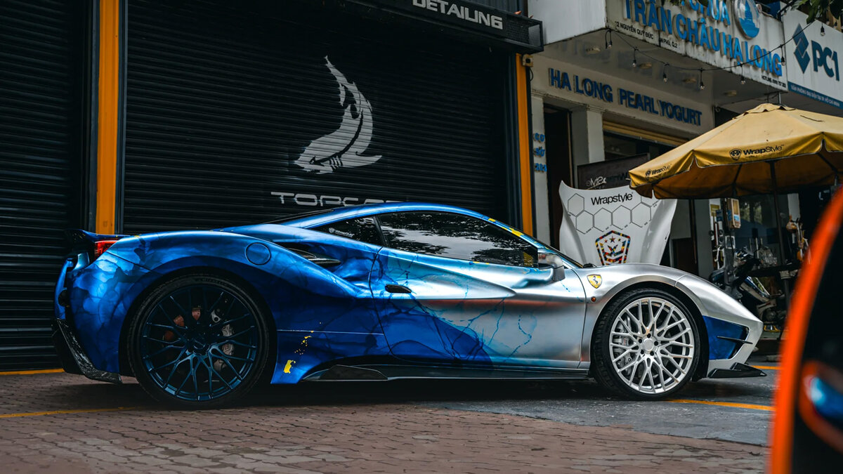 Ferrari 488 GTB - Misha Design Chrom Wrap - img 1