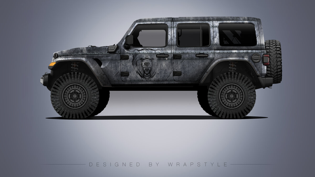 Jeep Wrangler Rubicon - Metal Bear Design - cover