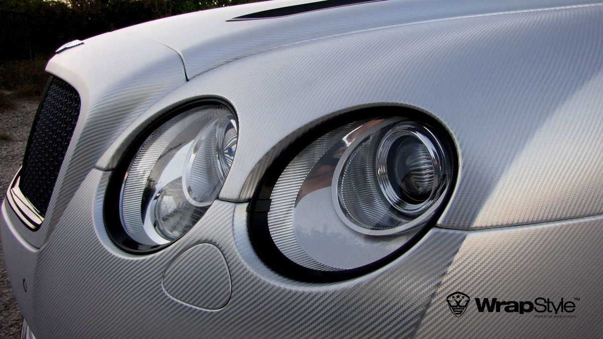 Bentley Continental - Silver Chrome Carbon wrap - img 3