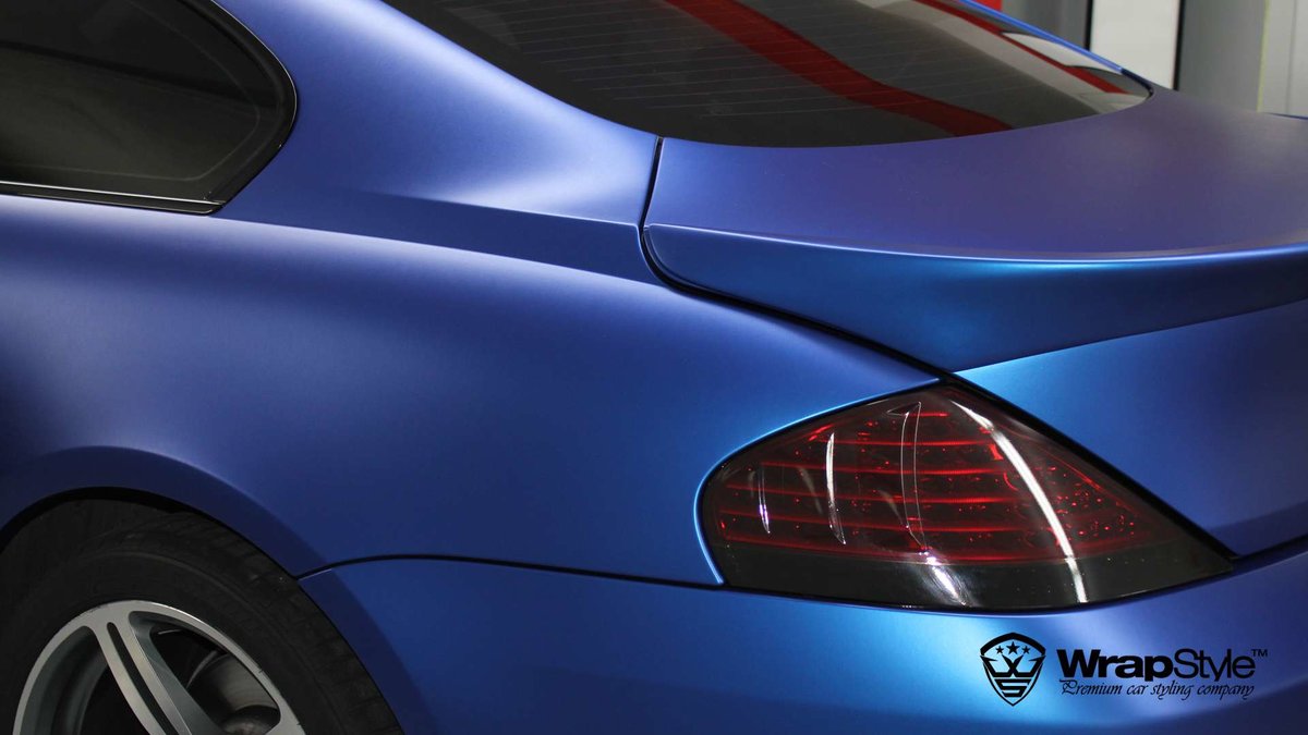 BMW 6 - Anodized Blue Satin wrap - img 3