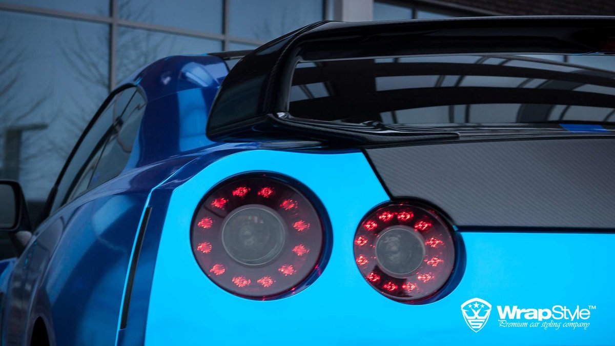 Nissan GTR - Blue Chrome wrap - img 3