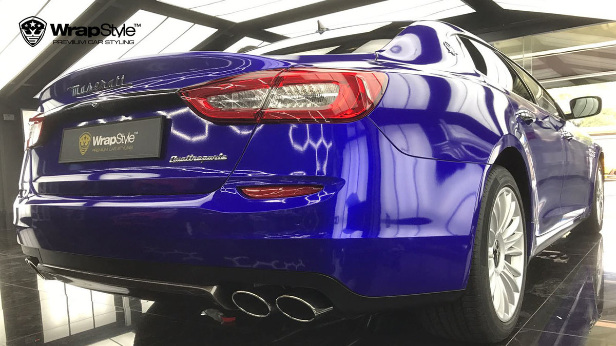Maserati Quattroporte - Raspberry Blue Gloss wrap - img 1
