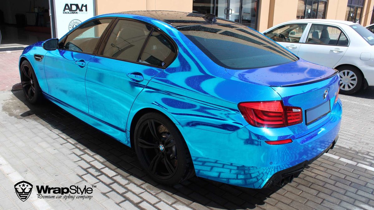 BMW M5 - Blue Chrome wrap - img 1