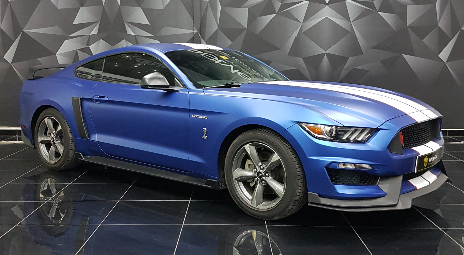 Ford Mustang - Blue Matt wrap