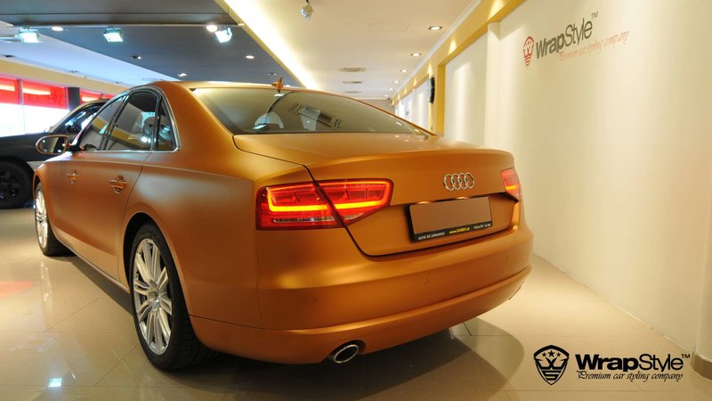 Audi A8 - Gold Matt wrap