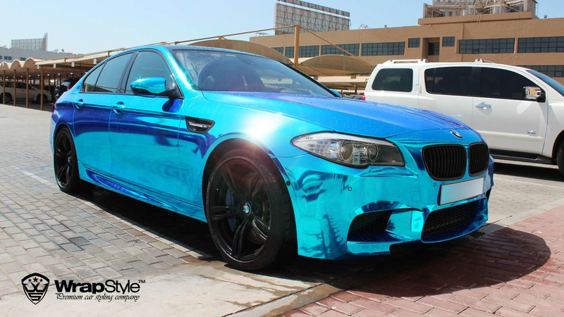BMW M5 - Blue Chrome wrap - cover small