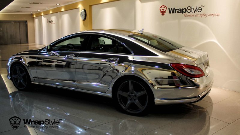 Mercedes CLS - Silver Chrome wrap - cover small