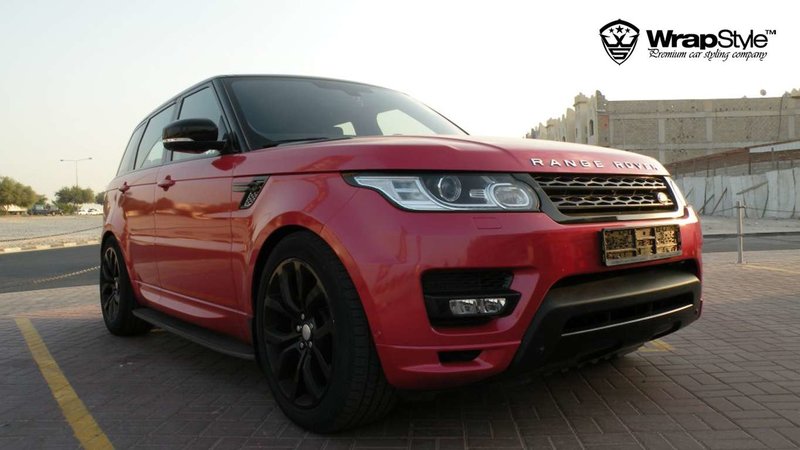 Renge Rover Sport - Red Gloss wrap - cover small