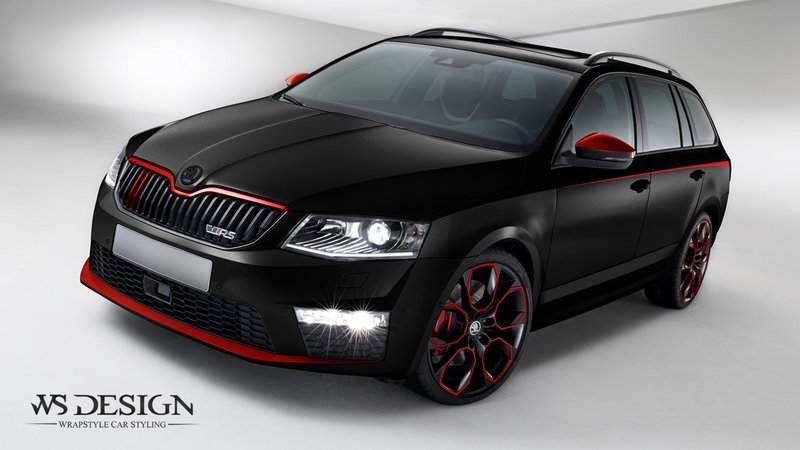 Škoda Octavia RS Combi - Red Detailing wrap