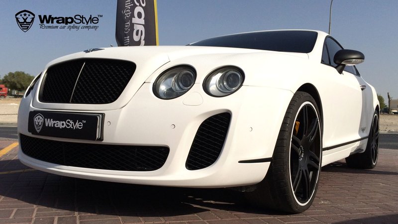 Bentley Continental - White Carbon wrap - cover small
