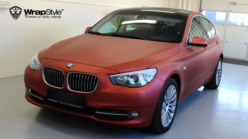 BMW GT - Red Aluminium Satin wrap - cover small
