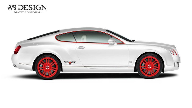 Bentley Continental - Red Detailing wrap