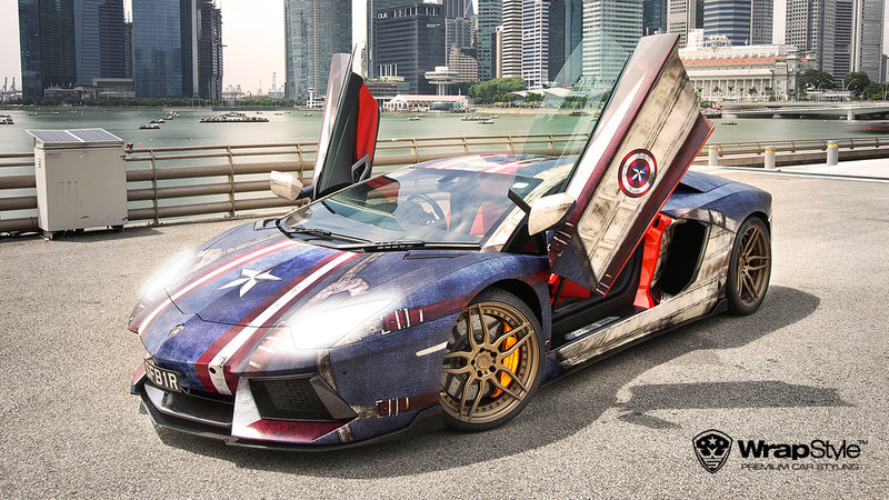 Lamborghini Aventador - Captain America design