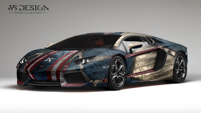 Lamborghini Aventador - Captain America design