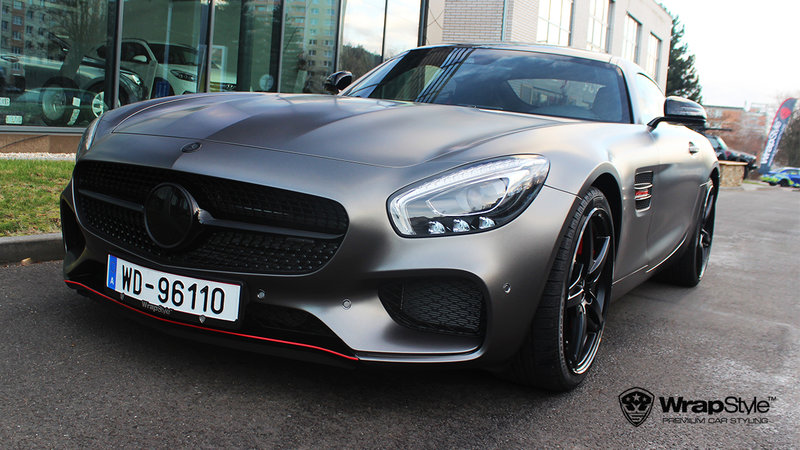 Mercedes Benz GT AMG - Silky Charcoal Grey wrap - cover small
