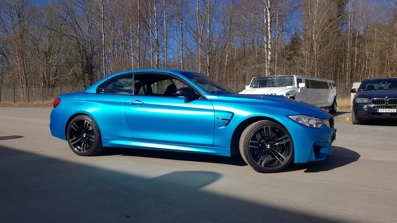 BMW M4 Convertible - Ocean Shimmer Satin wrap - cover small