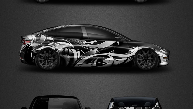 Tesla Model 3 - Abstract design