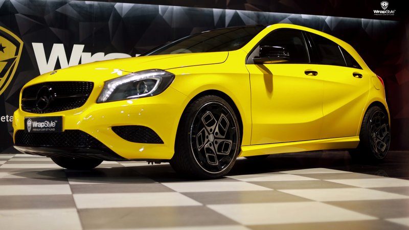 Mercedes A180 - Yellow wrap - cover small
