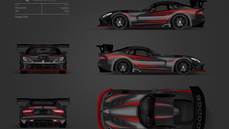 Dodge Viper -  Red Stripe design