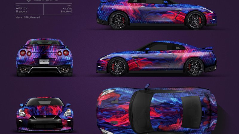 Nissan GTR - Mermaid design