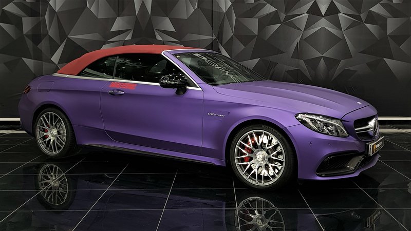 Mercedes S Cabrio - Purple Matt wrap