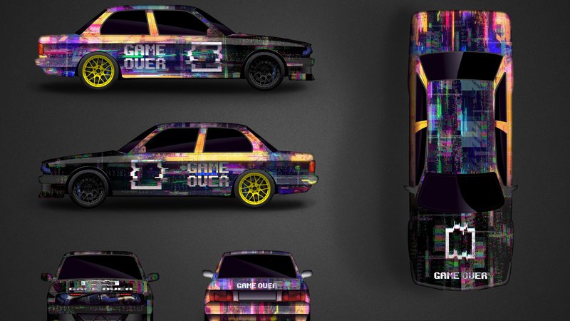 BMW E30 - Game Over Glitch design