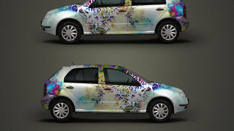 Skoda Fabia - Colourful Jungle design