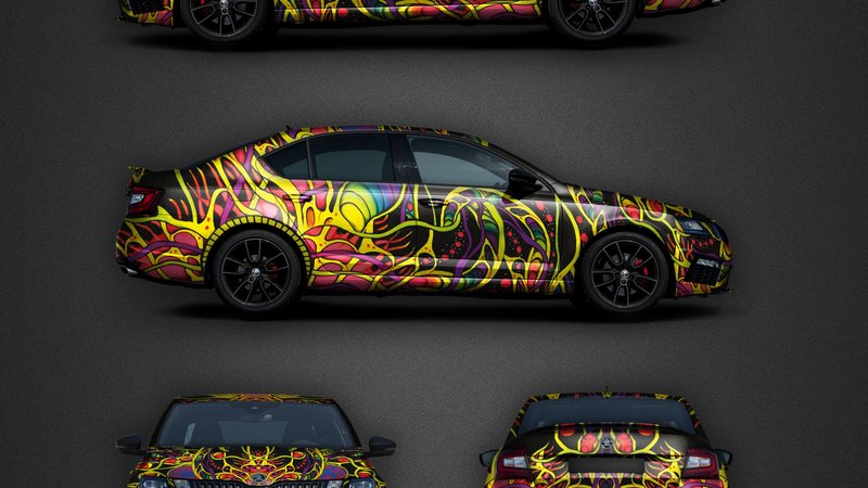 Skoda Octavia RS - Psychedelic design - cover small