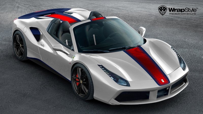 Ferrari 488 Spider - Red Stripe design