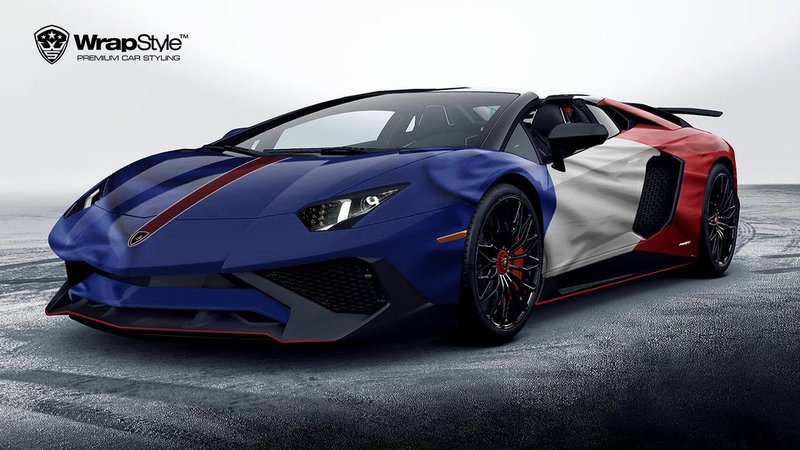 Lamborghini Aventador - French Flag design