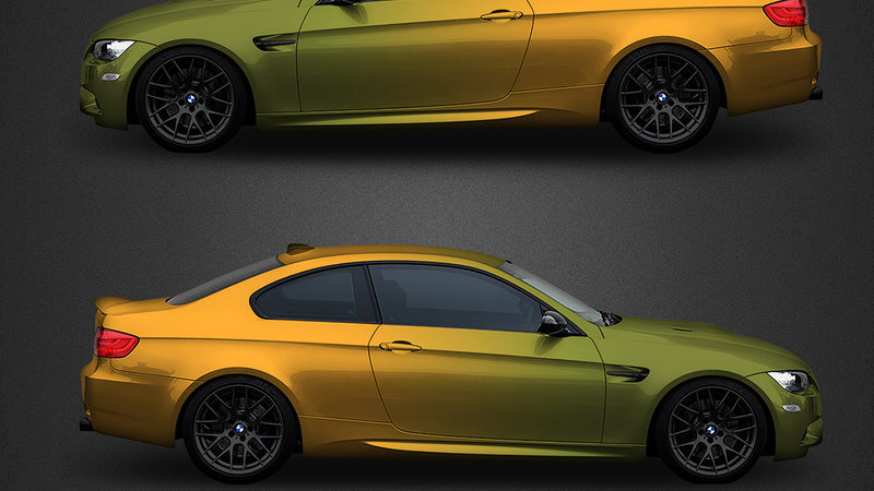 BMW E92 - Gradient Millitary Yellow design