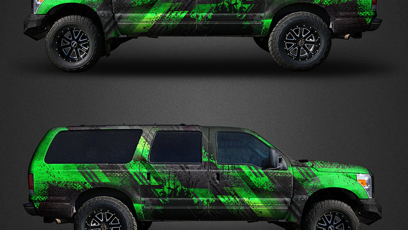 Ford Excursion - Green Grey design