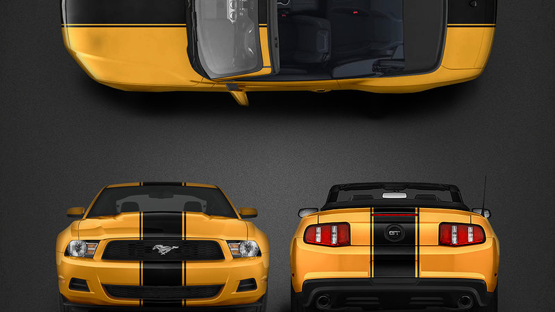 Ford Mustang - Stripes Decals design