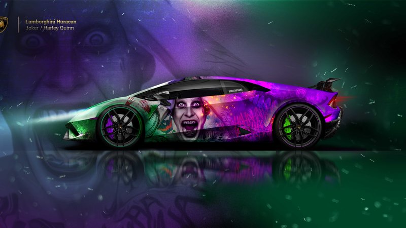 Lamborghini Huracan - Joker-Harley Quinn Design - cover small